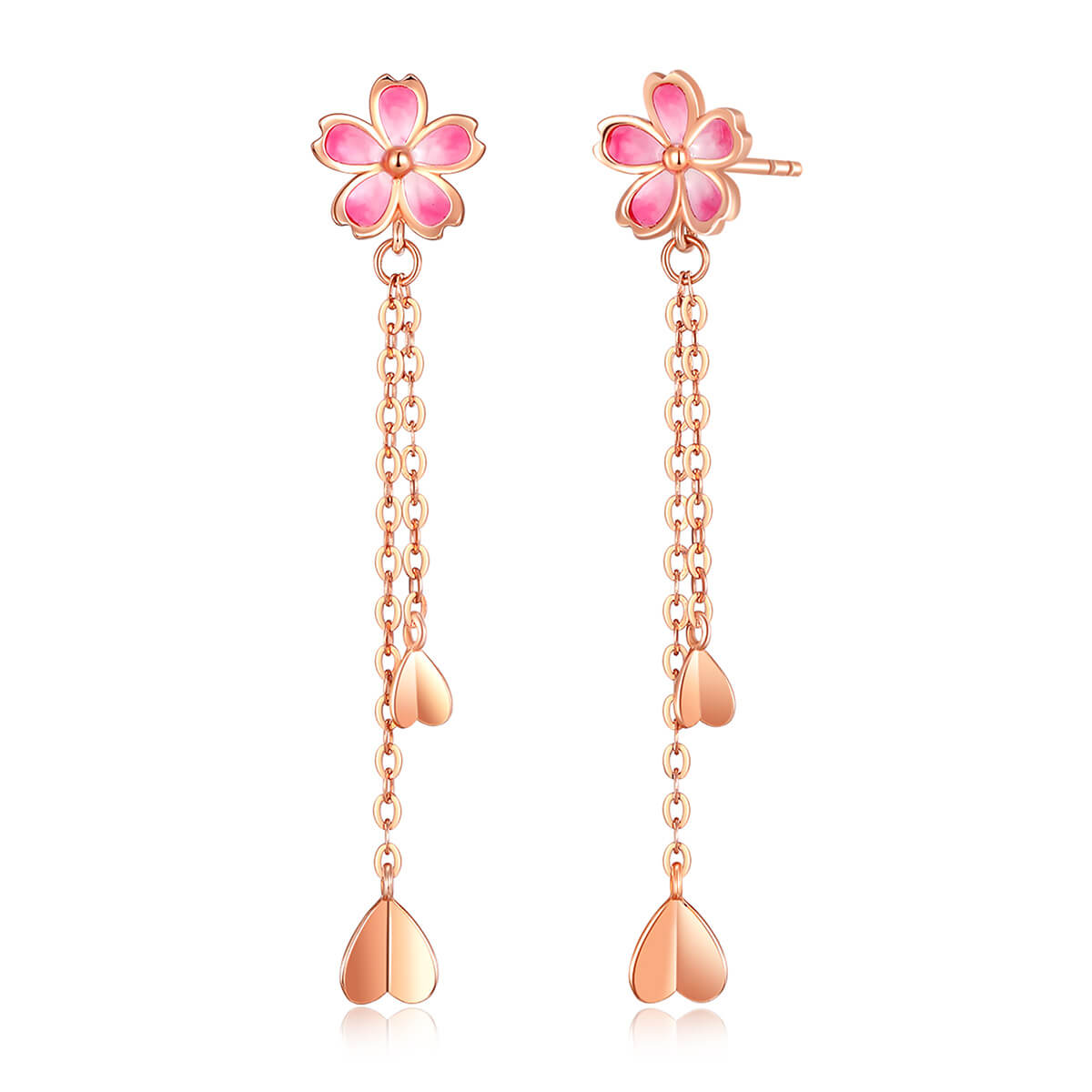 18K rose gold earrings