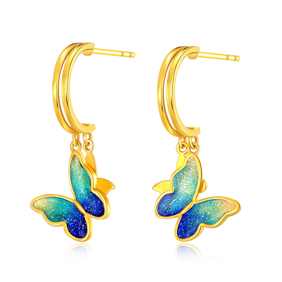 18K Yellow Earrings