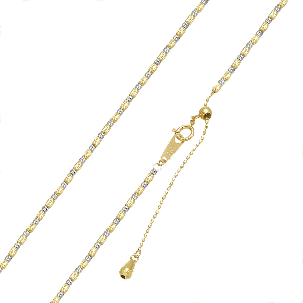 18K yellow and white color separation boutique necklace