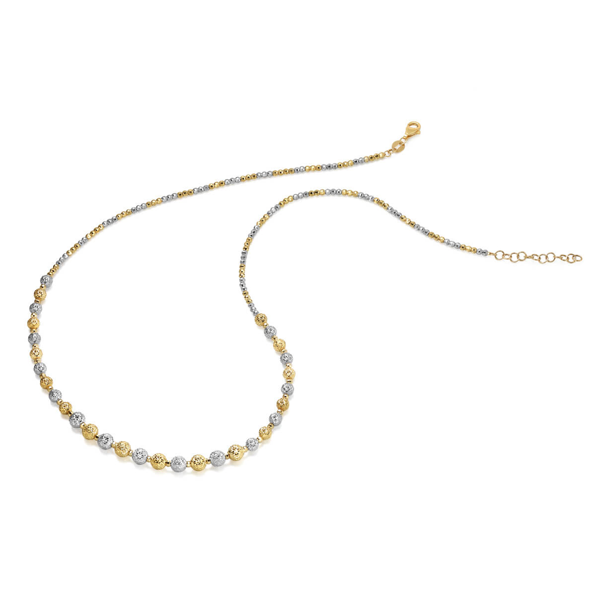 18K yellow and white color separation exquisite necklace