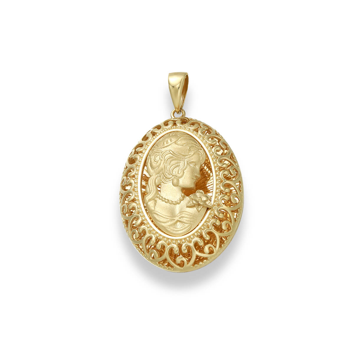 18K yellow pendant