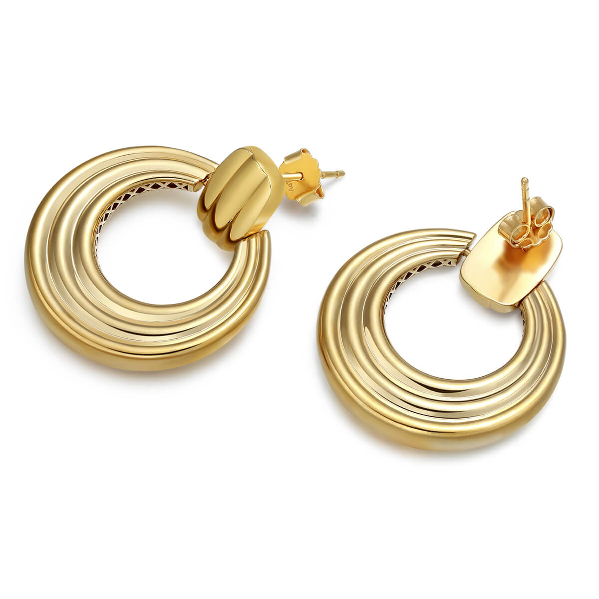 18K yellow precision earrings